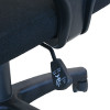 Кресло "Квадро Н" №2 (гоб/кзам, пластик) гобелен чёрный + спинка синяя