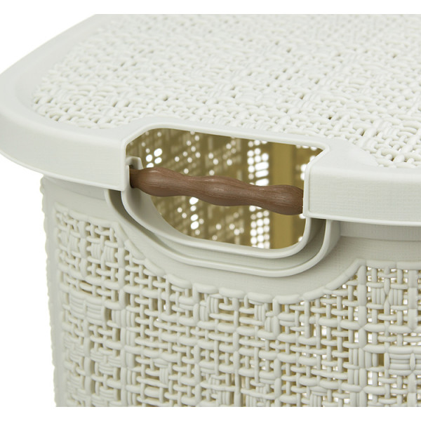 МП2622 Корзина для белья "БЯЗЬ" 30 л (белый ротанг) МП2622 Корзина для белья "БЯЗЬ" 30 л (белый ротанг)