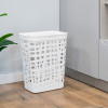 Корзина для белья "ХАОС" 32 л (белый) Корзина для белья "ХАОС" 32 л (белый)