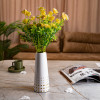 Декоративная ваза "Арт Деко" 8х20 см (белый с золотом)