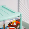 Детский комод на колесах с аппликацией 4 ящика (Зелёный)