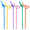 Трубочки для коктейлей ФАНТАЗИЯ, с длинным изгибом, цветные, d=5 мм х 260 мм, PATERRA