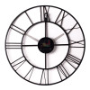 Часы настенные из металла, d=40 см, черный с бронзой "Лофт 2" Рубин 4022-002