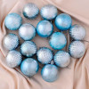 Набор шаров "Туманные грани" 16 шт, d-6 см (Голубой)