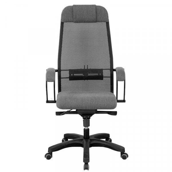 Кресло "Сакура Плюс" сетка черная,гобелен серый 17М Кресло "Сакура Плюс" сетка черная,гобелен серый 17М