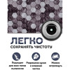 Коврик-дорожка "SHAHINTEX DIGITAL PRINT" (28) "Соты Мрамор" 120х1500 чёрно-серый (1м)