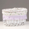 Овальная корзина для белья "Лаванда" 36х26х25 см (белый) Овальная корзина для белья "Лаванда" 36х26х25 см (белый)