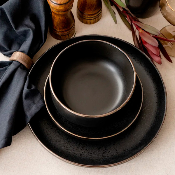 Тарелка десертная 18см 19S509S/P Elite black Тарелка десертная 18см 19S509S/P Elite black