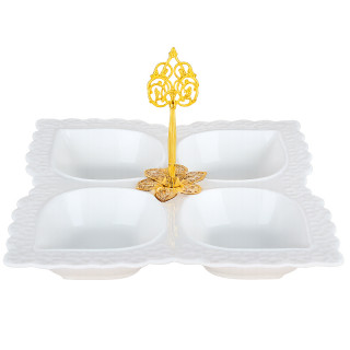 Менажница 4-х секционная 25 см SP02