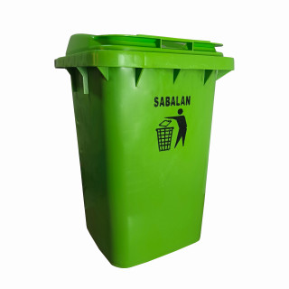 Бак мусорный  60л.Sabalan с крышкой зеленый (Иран)