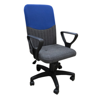 Кресло "Квадро Н" №2 (гоб/кзам, пластик) синий
