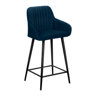 Стул барный Джус цв.каркас (кзам PU/гоб.stock) FIORE NAVY синий