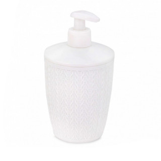 Дозатор для жидкого мыла "Вязаное плетение" (белый) М 8048