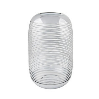 Декоративная ваза из стекла с cеребряным напылением 15х27 см (серебристый)