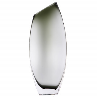 Декоративная ваза из дымчатого стекла 16х6х40 см (серый)