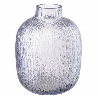 Декоративная ваза из цветного стекла 17х23 см (голубой)