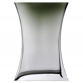 Декоративная ваза из дымчатого стекла 17х10х25 см (серый)