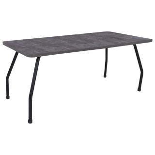 Стол разборный каркас (1800*800 столешница F закругл.углы цв.Люкс) бетон тёмный