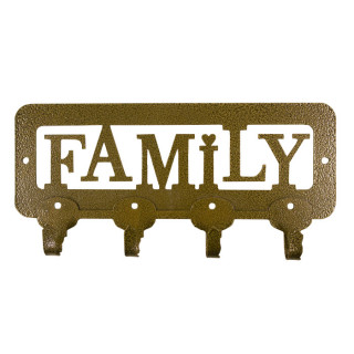 Вешалка-ключница настенная, металлическая "Family"