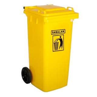 Бак мусорный 120л  Sabalan (Иран) желтый