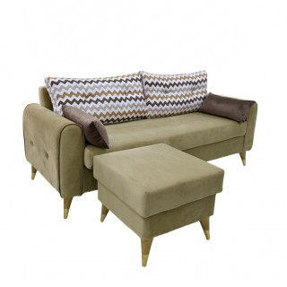 Диван "Сатира" с пуфиком (FIORI NUT)