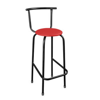 Стул "Джолли" барный со спинкой (красный)