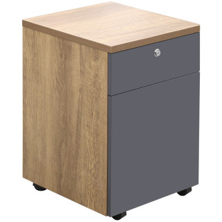 Тумба 400*440*610 мод OZ9134000000ST (коричн. дуб /темно-сер.)