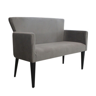 Кресло "Нико" 2-х местный (серый велюр)