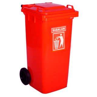 Бак мусорный 120л  Sabalan (Иран) красный
