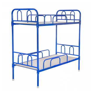 Кровать детская двухъярус. металл. без ватного матраца. (МДФ) синий