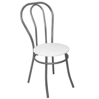 Стул Моцарт цв. каркас м/п (Кзам PVC стандарт) кзам белый