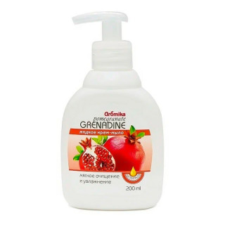 Крем-мыло "AROMIKA" с дозатором "Pomegranate" 200 мл Крем-мыло "AROMIKA" с дозатором "Pomegranate" 200 мл