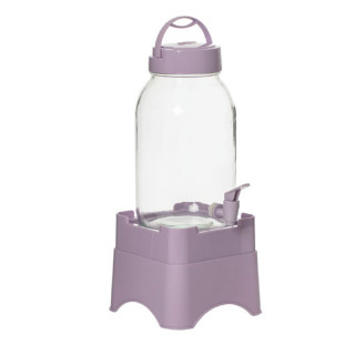 Квадратный диспенсер для напитков 5 л c подставкой Soft Purple мод.137701-603 (Турция)