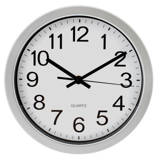 Часы настенные "Классика" (254х254х40, белый/серый, Fancy69)