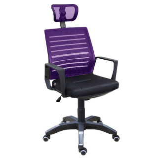 Кресло мод.М-3FК (сиденье ортопедическое, спинка - фиолетовый, сиденье - черный)