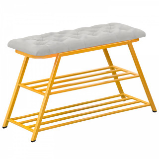 Подставка для обуви "Эдсон" цв.Золото (Noel-Wool) Белый