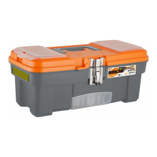 Ящик для инструментов "Blocker Expert 16" с металлическим замком (Серо-свинцовый/оранжевый)