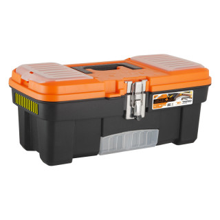 Ящик для инструментов "Blocker Expert 16" с металлическим замком (Чёрный/оранжевый)