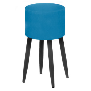 Пуфик "Тампа" d30 цв.каркас (кзам PU/гоб.stock) Синий