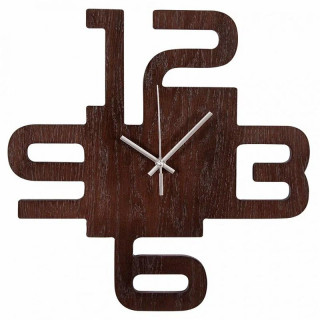 Часы настенные из МДФ 38х38 см с открытой стрелкой "WOOD" Рубин 3939-001