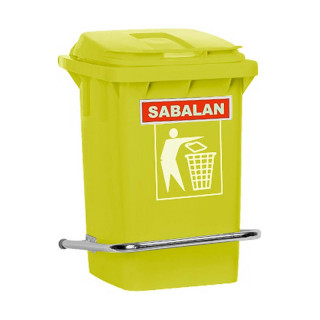 Бак мусорный  60л.Sabalan с педалью (Иран) желтый