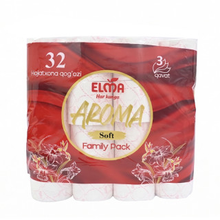 Туалетная бумага Elma Family Pack (Аrоmа) 3-х слойная