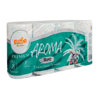 Туалетная бумага Elma TROPIC (Аrоmа) 8 шт. 3-х слойная Туалетная бумага Elma TROPIC (Аrоmа) 8 шт. 3-х слойная
