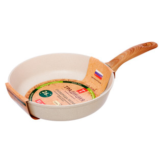 Сковорода антипригарная литая 26см Ваниль ТМ Традиция Сковорода антипригарная литая 26см Ваниль ТМ Традиция