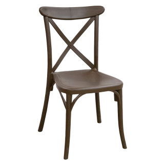 Стул пластиковый "Кантри" (коричневый)