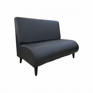 Диван Жокей "2" (кзам PU/гоб.stock(Комфорт)) кзам черный (pu 2a)