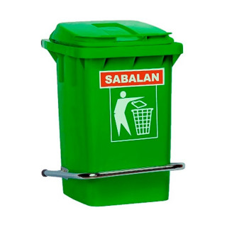 Бак мусорный  60л.Sabalan с педалью (Иран) зеленый