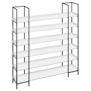 Стеллаж Юстас 6 полок 1800*350*2200 м/п (краш. цв.Люкс) белый