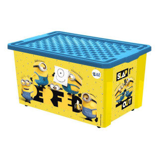 Детский ящик для хранения игрушек "Lalababy Миньоны" 17 л (Банановый)