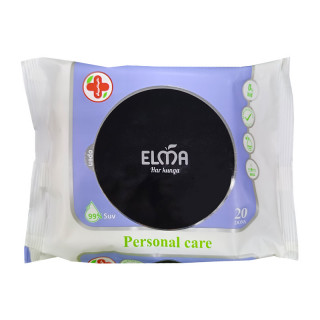 Cалфетки влажные "Elma" мод 530 Personal Care для аптек (20 шт)